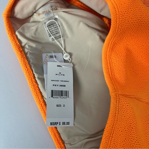 Pilyq Papaya Reef Tube Bandeau Top NWT - Picture 6 of 7